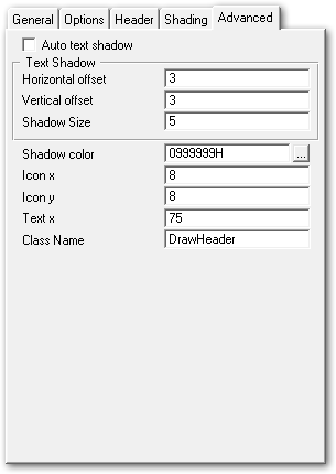 Global header advanced options