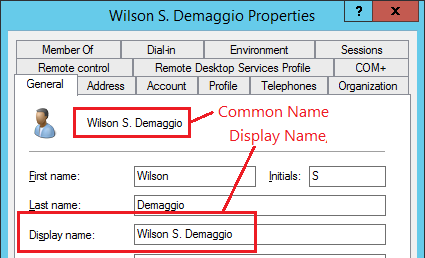 Active Directory User Name