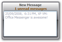 Office Messenger notification window